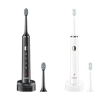 

Sonic Electric Toothbrush Abs Waterproof Massage Whitening Usb Charging Smart Adult Child Toothbrush 1 Set