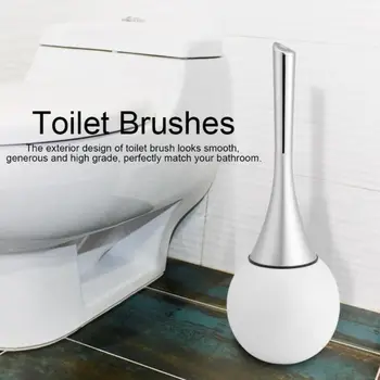 

Creative Toilet Brush Holder Set Bathroom WC Scrub Cleaning with Stainless Steel Base Washroom Tool