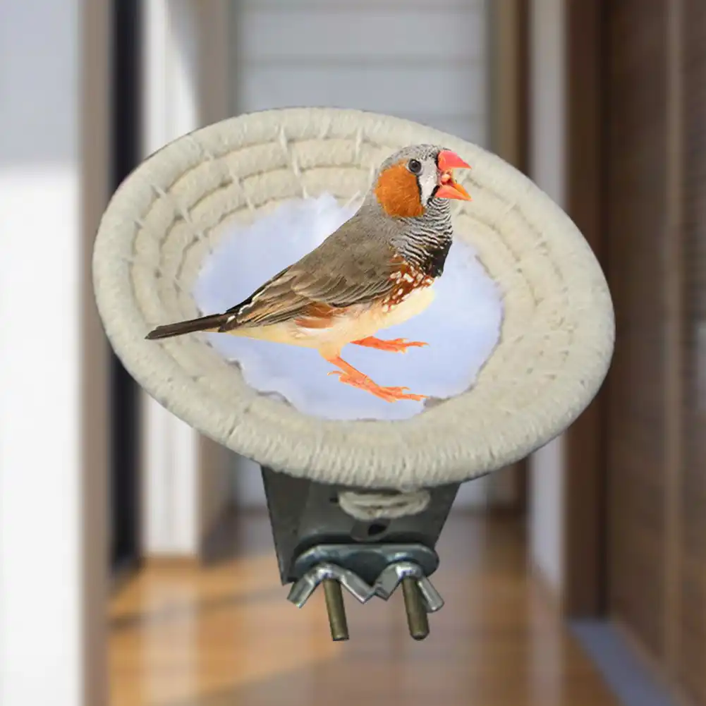 オウム手作り鳥の巣セキセイインコペット用品綿カナリアベッドおもちゃロープ大型 鳥ケージ 巣 Aliexpress