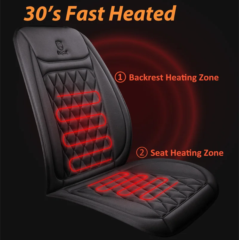 Heated Car Seat Cover Heating Pad Electric Protector Cushion - FigureEmpire