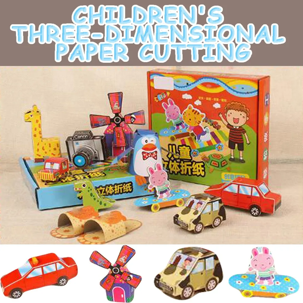 1 Box Of Origami Children's Toys Manual DIY Stereoscopic Folding Paper Cartoon Model 72 Patterns For Kids Educational Toy Set | Дом и сад