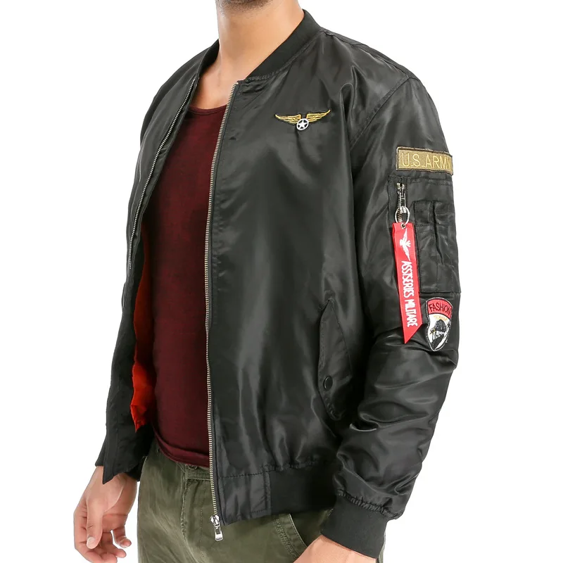 

Spring Autumn Mens Bomber Pilot Jackets Men's Pilot Jacket Fashion Casual MA01 Flight Jacket Big Size Baseball Cloth 5XL 6XL