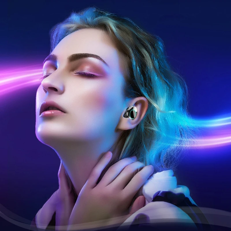 Беспроводная bluetooth-гарнитура HAMTOD с водонепроницаемым сенсорным управлением с магнитной зарядной коробкой