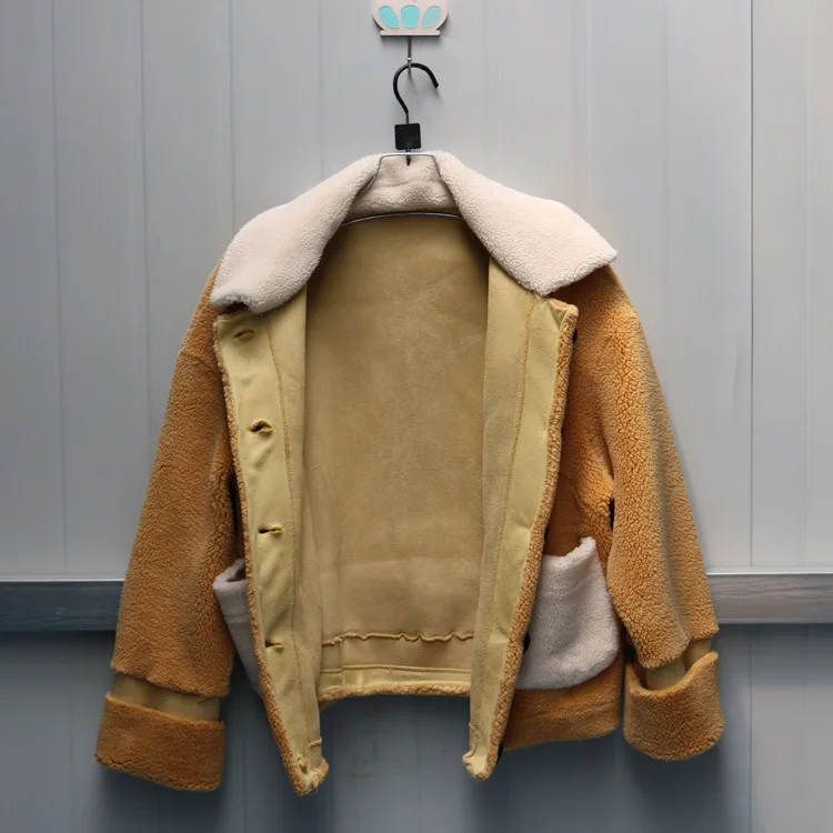 S/9Xl женские зимние осенние искусственная шерсть меховые куртки повседневные короткие sequion Лоскутные искусственный мех пальто Manteau Fourrure Femme J3051