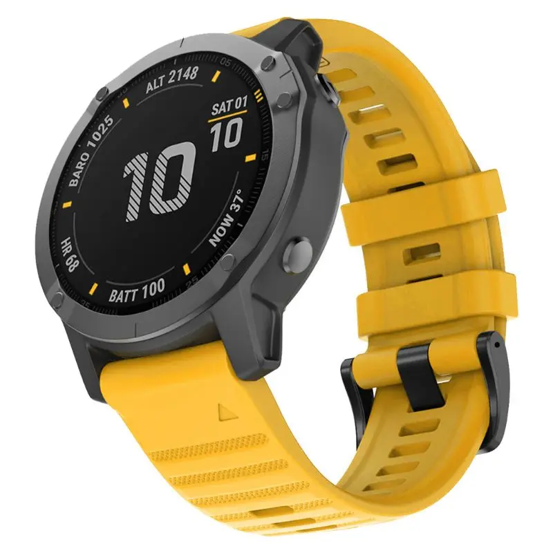 22mm Watch Strap Silicone Wrist Band for Gar-min Fenix6/5/5Plus/Forerunner 935