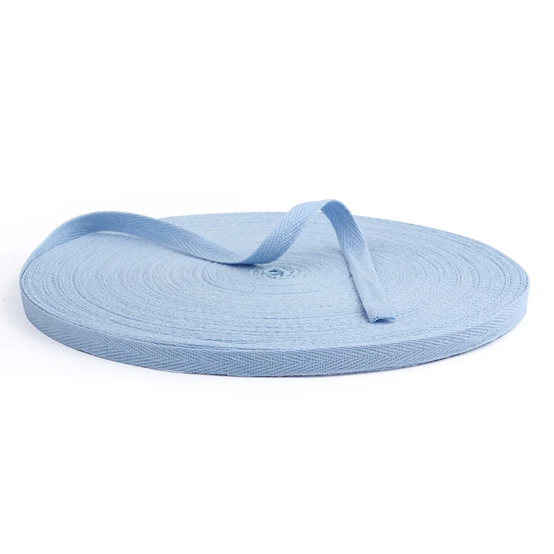 lightblue 2 рулона экологически чистых хлопчатобумажных лент высокой прочности поясная сумка с лентами швейная лента Привязка смещения DIY аксессуары для одежды(50 м - Цвет: lightblue