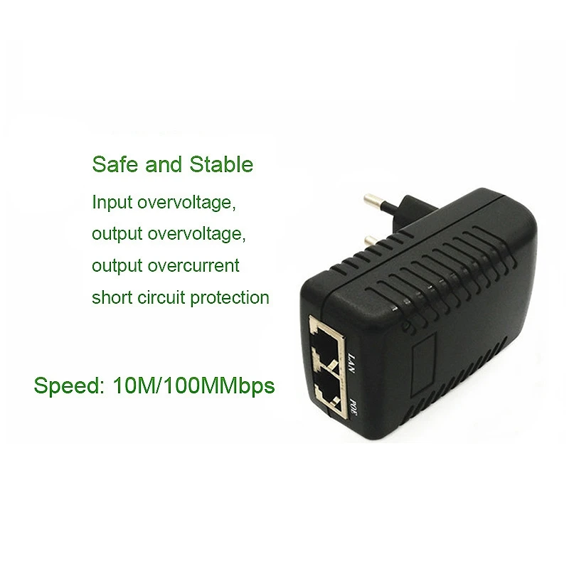 Dc48V 0.5A Poe инжектор Spliter для Cctv Ip камера сети Poe коммутатор Ethernet Poe адаптер Us Plug
