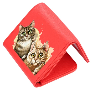 

Female Purse Cute Animal Prints Royal Blue/Red Leather Women Wallets Card Holder Ladies Clutch Bag Dropship Portefeuille Femme