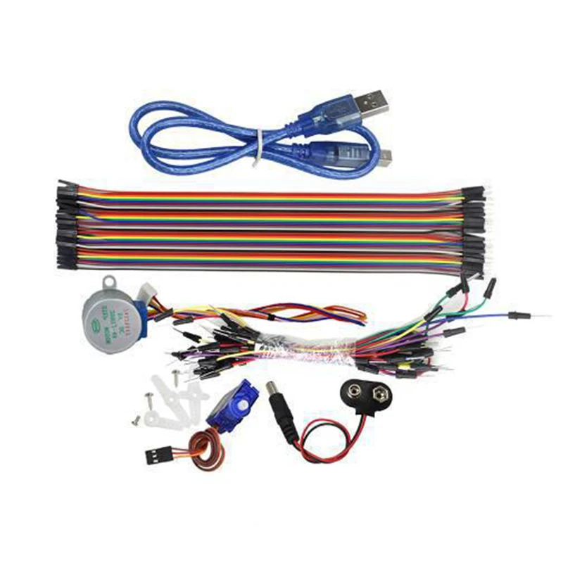 Горячая обновление расширенная версия стартовый комплект для Arduino для UNO R3-для UNO R3 макетная плата и держатель Шаг Мотор/сервопривод/перемычка W