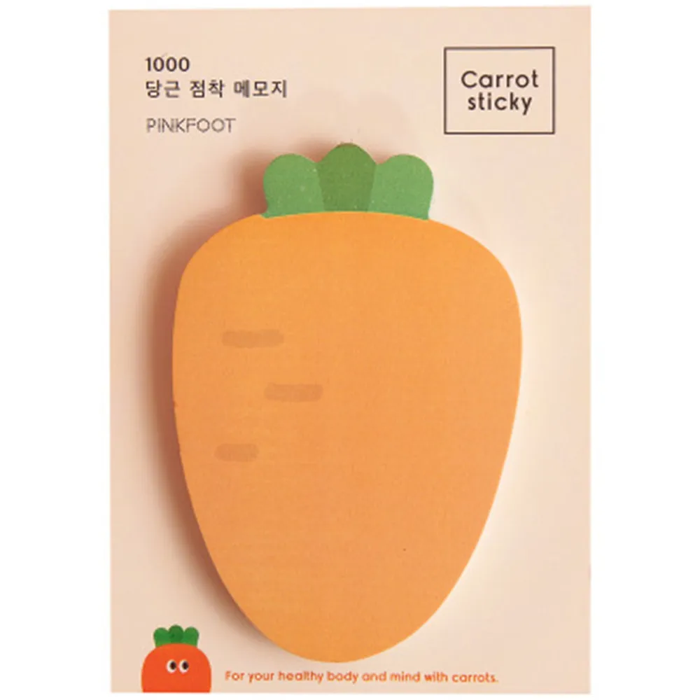 Orange 50/80 листов Kawaii Морковь из блакнота для милые Креативные бумаги для заметок на клейкой основе тормозные колодки для детей Подарки школьные канцелярские принадлежности канцелярские новинки - Цвет: Orange