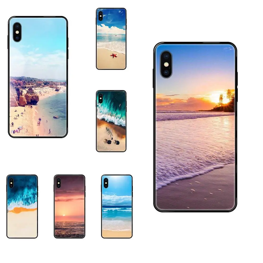Закат морское небо песок пляжный пейзаж для Galaxy A5 A6 A7 A8 A10 A10S A20 A20S A20E A21S A30S A40 A50 A70 A71
