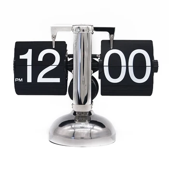 

Flip Desk Clock Mechanical Retro Digital Flip Down Clock Internal Gear Operated Clock Home Office Decor WXV Sale