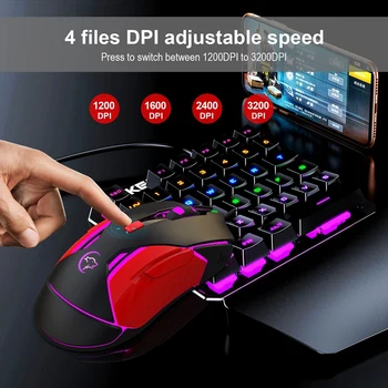 

PPYY NEW -Adjust 3200DPI 6Buttons 7 Colors LED Optical USB Wired Mouse Gamer Mice Gaming Mouse for Pro Gamer