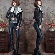 Новые женские модные, средняя посадка PU брюки женские зауженные повседневные брюки облегающие Зауженные Брюки Женская певица костюмы одежда