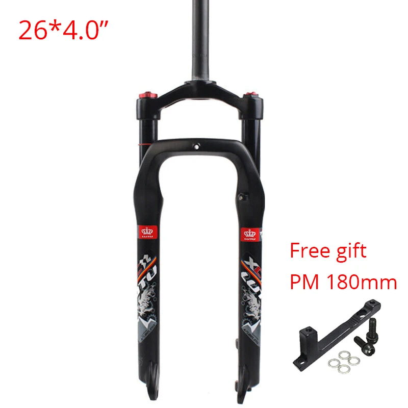 26 Black LUTU 2" Подвеска вилка MTB Блокировка жира велосипед воздушный велосипед Supention вилки 135 мм для 4,0" Tire120mm путешествия Снег велосипед вилка - Цвет: 26 Black