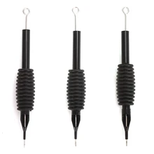 1 шт. Черный Одноразовый зажим для нанесения татуировки иглы и трубки для профессиональные принадлежности пистолет для татуировки Чернила чашки наборы