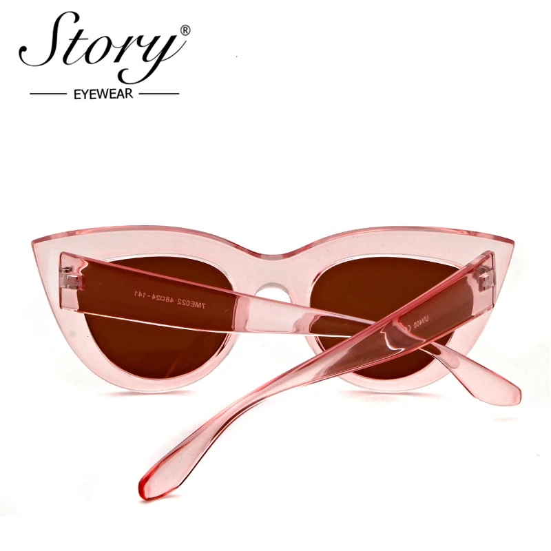 Солнечные очки кошачий глаз женские авиаторы с розовым и золотым зеркальным