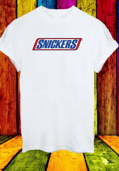 Шоколад snickers бар мужчины женщины унисекс футболка 2747 Хлопок Настроить Футболка |