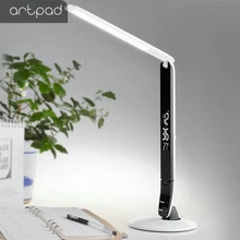 10W Modern Table Desk LED Lamp with USB Port Dimmable Foldable Table Reading Lamp Light with Clock Alarm Calendar Temperature dimmable protect eyesight foldable reading led light table lamp touch control calendar alarm clock usb charging led lamp