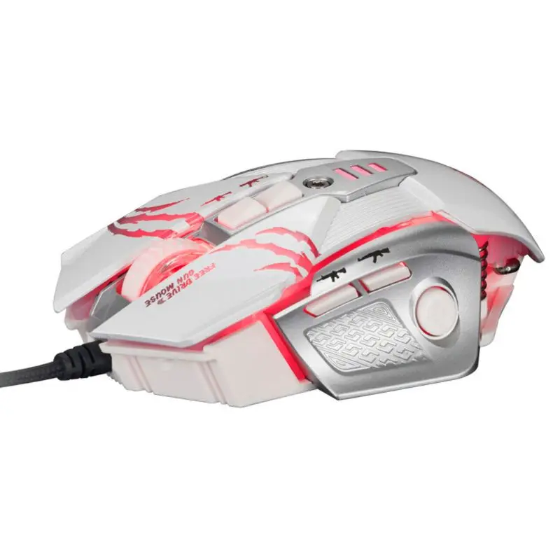 

Wired Programmable Gaming Mouse RGB LED Breathing Light 6 Gear DPI Adjustable