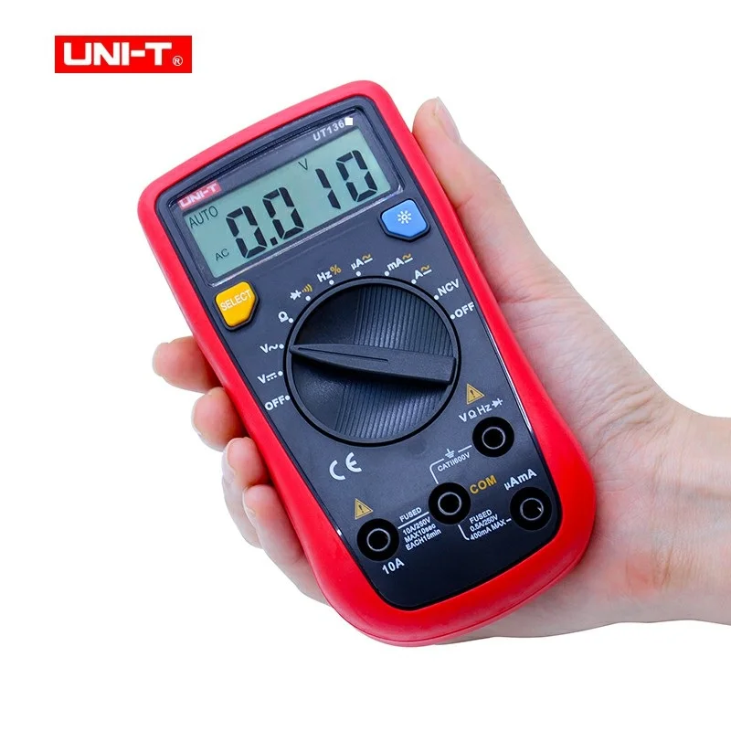 UNI-T UT136A Ручной Автоматический диапазон цифровых мультиметров, мини DMM метр