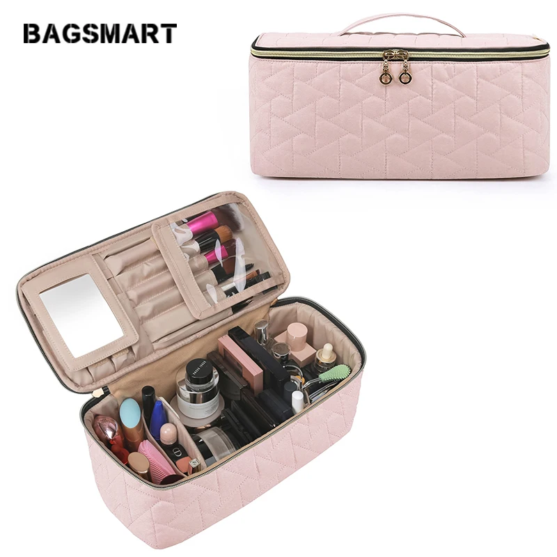 Сумка для макияжа BAGSMART большая сумка хранения косметичка дорожная органайзер