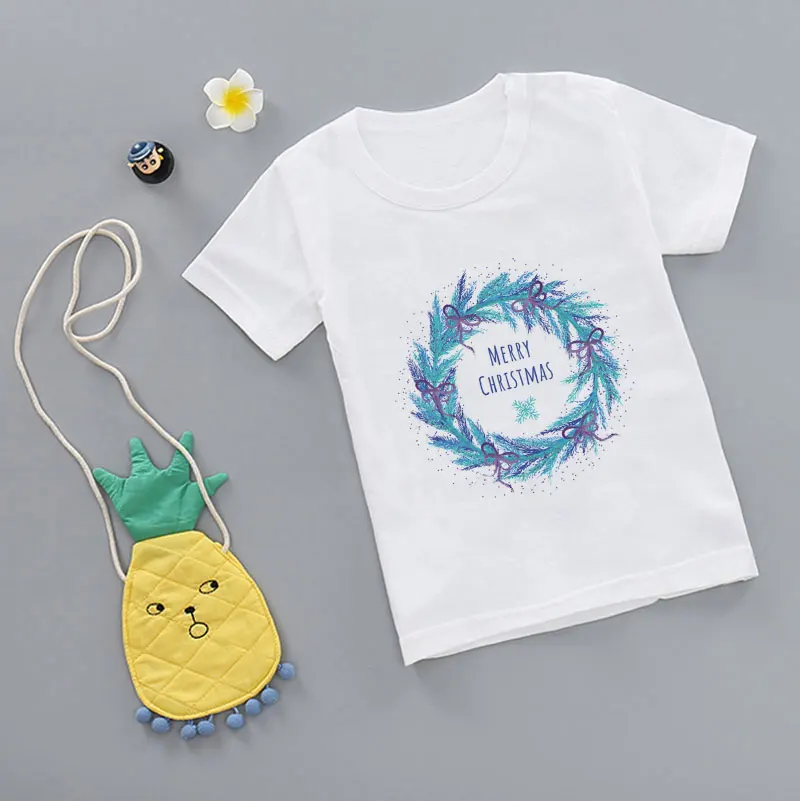 Забавная Рождественская рубашка с рисунком акулы, единорога, милые модные футболки для мальчиков, футболки для отдыха для девочек, Harajuku, с круглым вырезом - Цвет: 2777