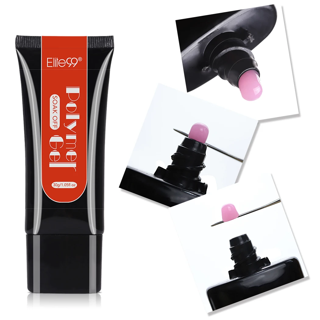 Elite99 Acrylic Poly Extension Gel Quick Building Gel Polish Clear Pink Nail Tips UV Builder Gel Finger Extend Builder Nail Gel