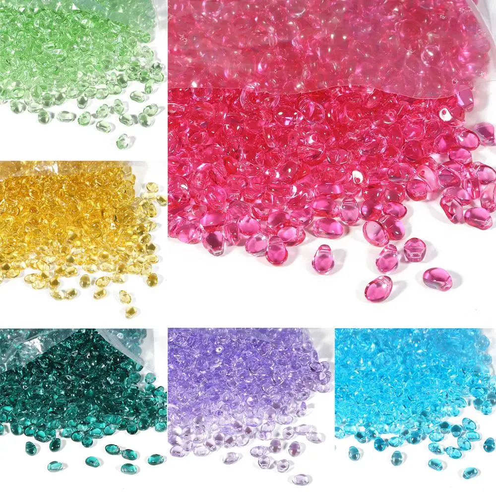

50pcs 6x8mm Beautifully Designed Mixed Color Smooth Glass Beads Craft Making DIY Jewelry Accessories