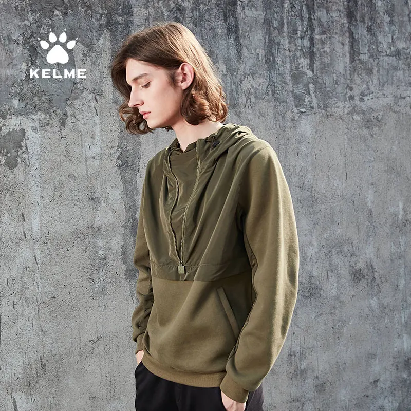 Kelme Mannen Truien Mannen Merk Legergroen Patchwork Oversized Hiphop Sweatshirt Mannelijke Japanse Streetwear Hoodie Mannen Худи 36831022