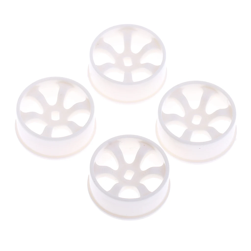 4pcs White Wheel Rims RC Accessories for WLtoys K969 K989 P929 1/28  Rally Model Cars