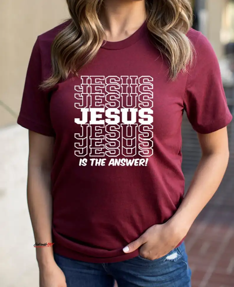 Женская футболка с рисунком Иисуса из христианской религии 100% хлопок | одежда