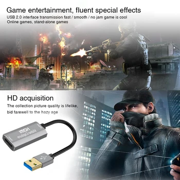

Grabber Video Capture Card Conference HDMI To USB Online Teaching Audio Broadcast 1080P 60fps High Speed HD 4K Converter Meeting