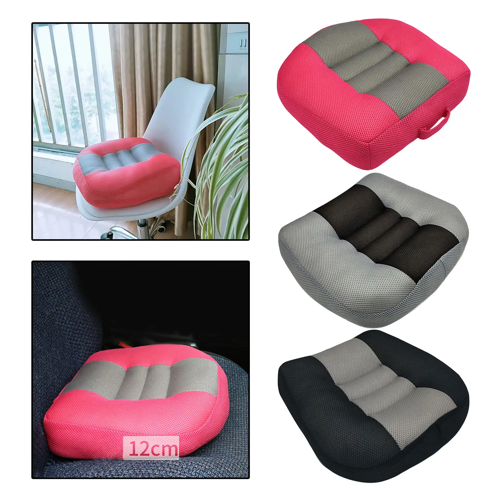Portable Car Booster Seat Cushion Thickened Nonslip Heightening Height