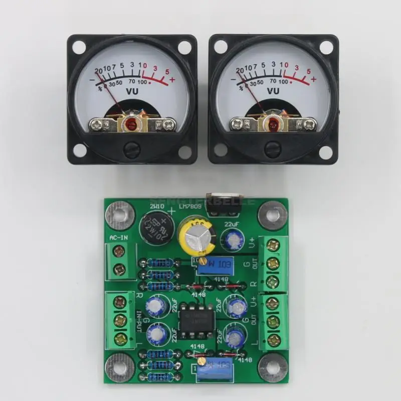 Бесплатная доставка плата драйвера Измерителя Уровня HiFi VU + 2 шт. счетчика DB для