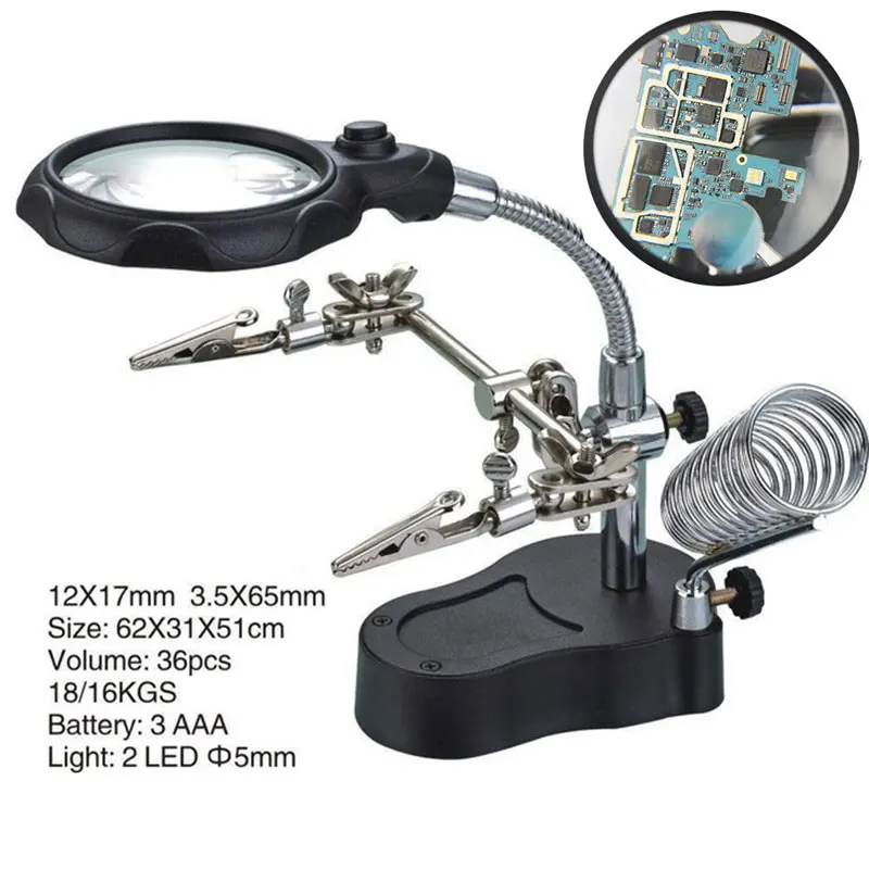 Black Zinc Alloy Desk Lamp Welding Magnifier Soldering Iron Tool Magnifier Bracket Durable Clamp Light Lens Auxiliary Clip Black Zinc Alloy Desk Lamp Welding Magnifier Soldering Iron Tool Magnifier Bracket Durable Clamp Light Lens Auxiliary Clip