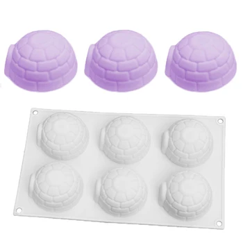 

6 Cavity Igloo Silicone Cake Mold for Mousses Ice Cream Chiffon Sugarcraft Fondant Baking Supplies Dessert Chocolate Mold