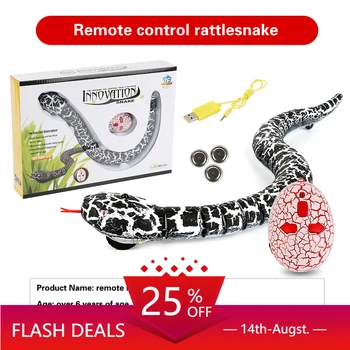 

RC Snake Toy Remote Control Snake Rattlesnake Animal Trick Terrifying Mischief Toy 4 Color Optional Practical Jokes Toys