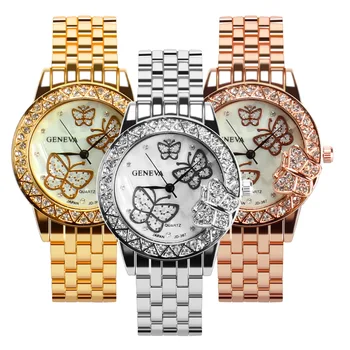 

Butterfly Women Watches Luxury Brand Big Diamond Watch Special Bracelet Expensive Ladies Wrist Watch