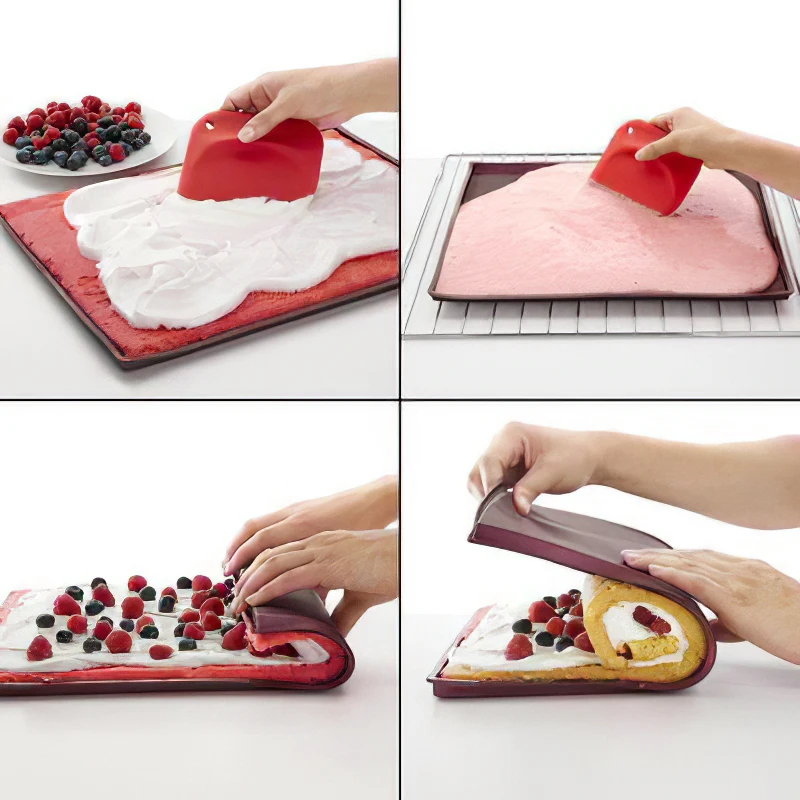 

Non-Stick Baking Cake Pad Mat Baking Mat Cake Pad Roll Pad Silicone Oven Mat Cake Roll Mat For Baking Silicone Oven Mat