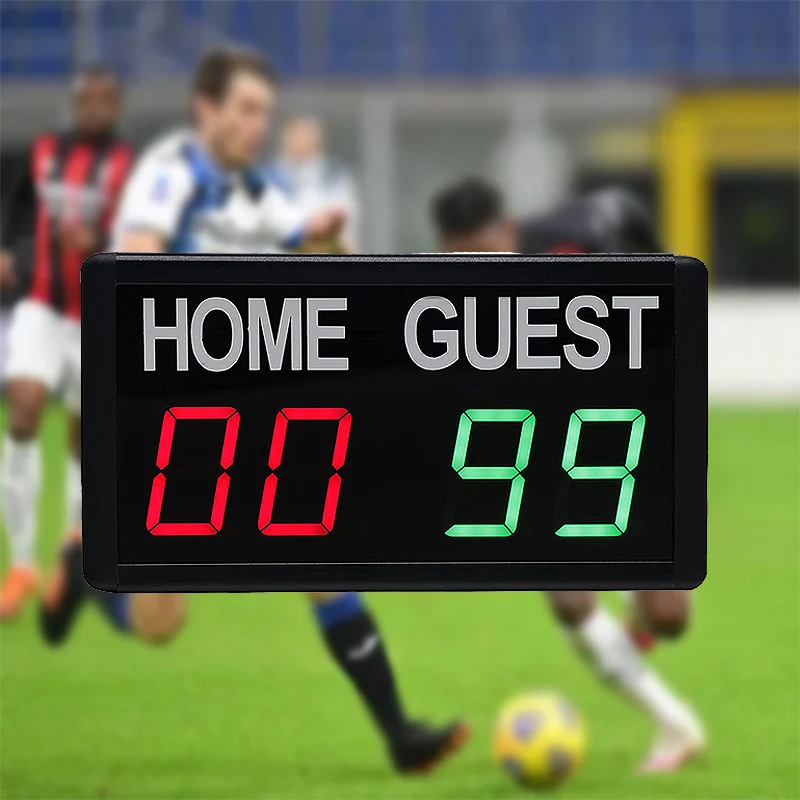 

Portable Mini Digital Electronic Scoreboard with Remote LED, Tabletop for Indoor Games, Volleyball, Basketball, Football