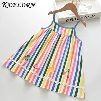 

Keelorn Toddler Kids Baby Girls Summer Rainbow Sling Dress Sleeveless Party Beach Dresses Vestidos Princess Costume Clothes