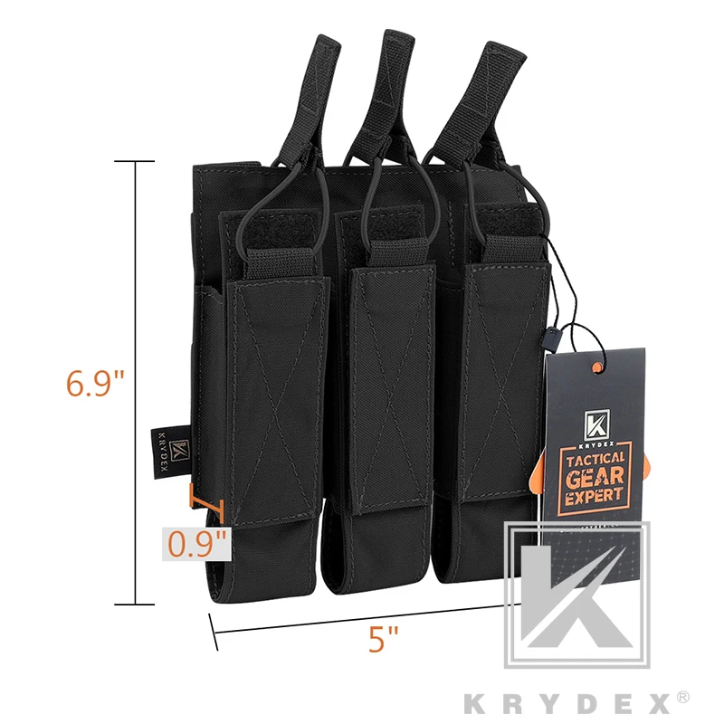 Airsoft Triple magazine pouch for MP5 MP7 type magazines  olive coyote black 