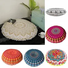

43CM Bohemian Round Pattern Pillowcase Cushion Cover Washable Floor Cushion Pillows Cover Living Room Decor Home Textile