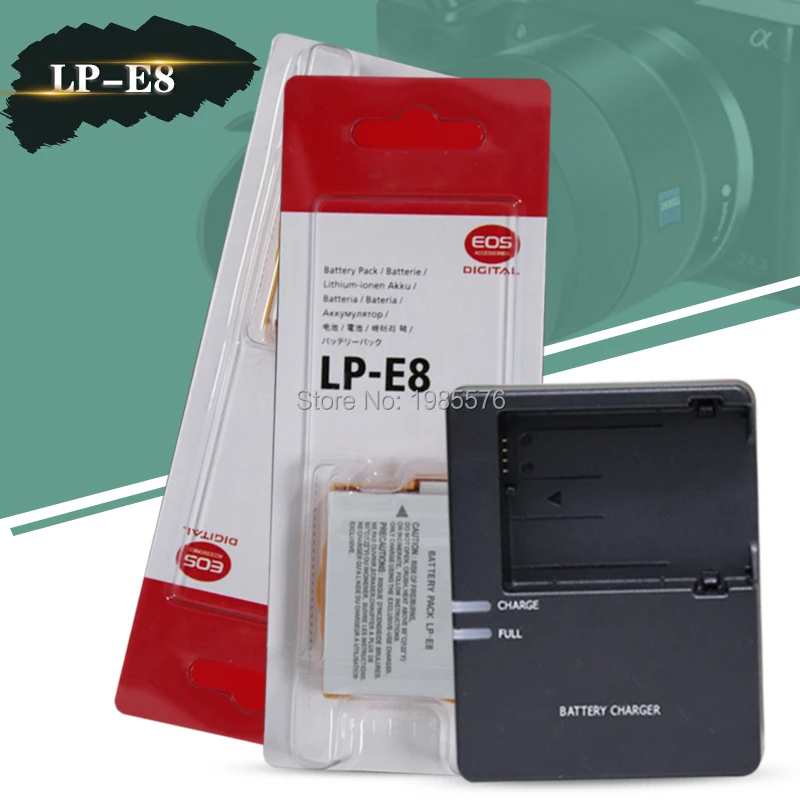2 шт. LP-E8 LPE8 LP E8 Камера Батарея для цифровой однообъективной зеркальной камеры Canon EOS 550D 600D 650D 700D Rebel X4 X5 X6i X7 с цифровым Камера LC-E8C зарядное устройство