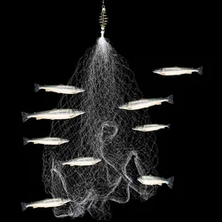 Multi Size Fishing Net Trap Luminous Netting Fish Net Tackle Design No Need Hook Fishing Copper Spring Shoal Cast Gill Nets