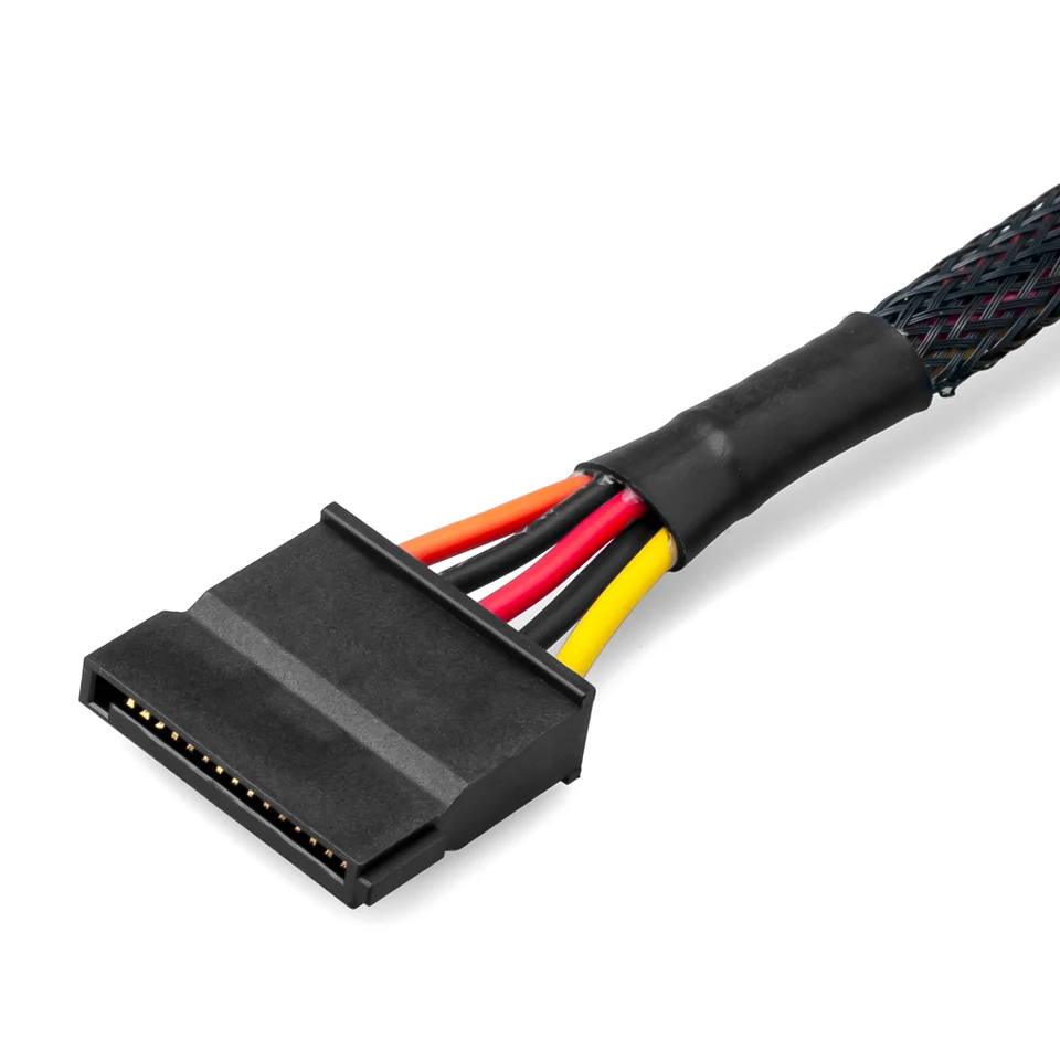 COMeap HDD SATA-voedingskabel Vervanging haakse SATA 15 Pin x2 naar Mini 6 Pin ATX Adapter voor Dell Inspiron 3653 3650 Serie Compatibel Onderdeelnummer GP2JM 14,5 inch (37cm