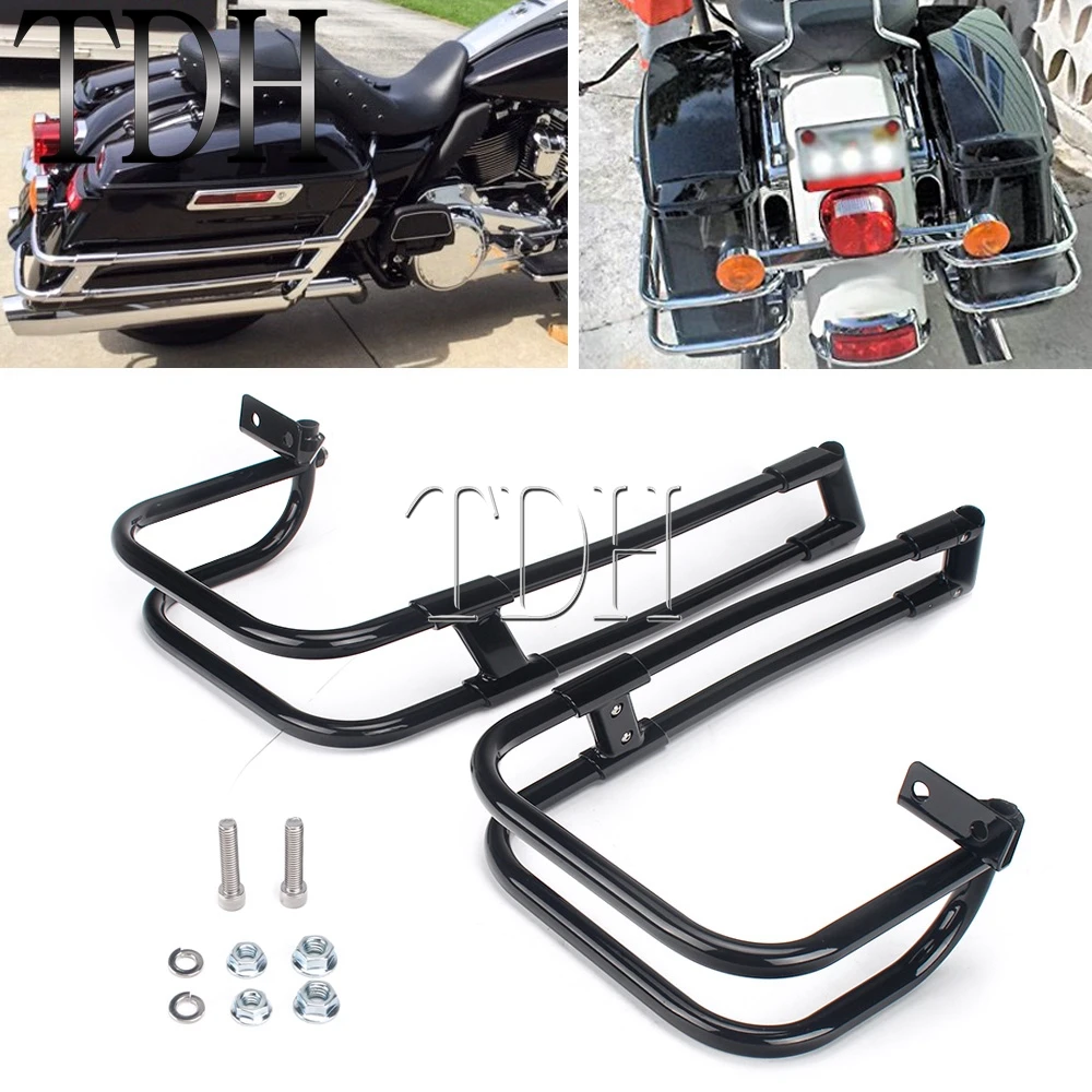 

Черная мотоциклетная сиденья сумка 2014-2021, держатель для Harley Touring Road King FLHR Electra Glide FLHS Street Glide