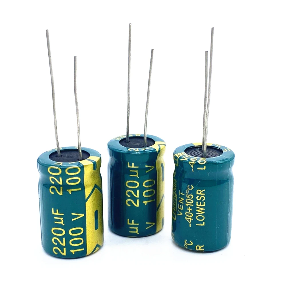 

2pcs/lot high frequency low impedance 100V 220UF 13*20 20% RADIAL aluminum electrolytic capacitor 220000nf 20%