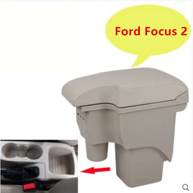 Для Ford Focus 2 подлокотник коробка центральный магазин содержание коробка для хранения Ford focus подлокотник коробка